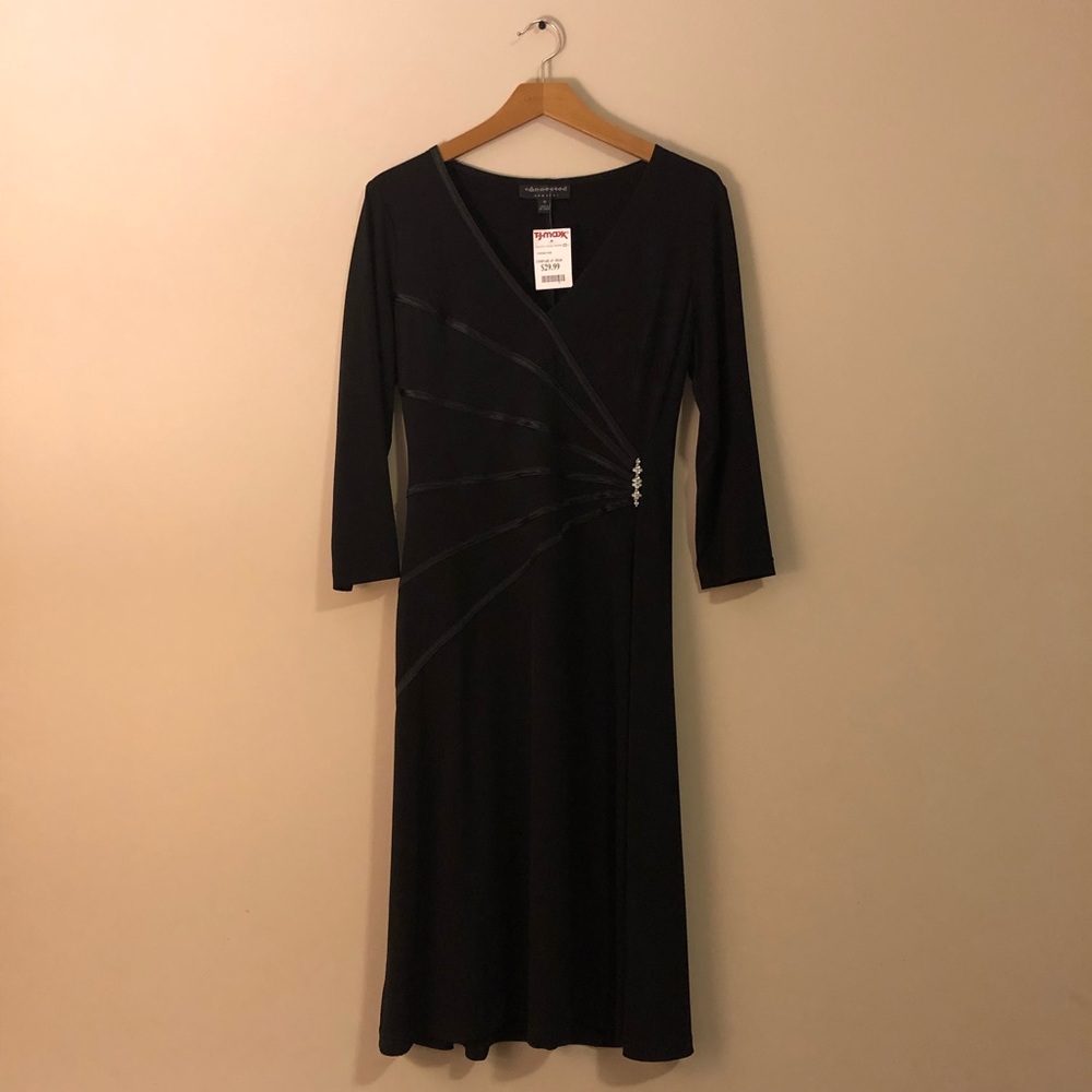 Black dress for evening wear